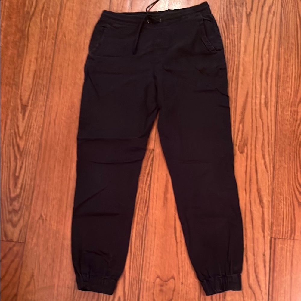 Urban pipeline very dark navy or black twill jogger pants men’s small
